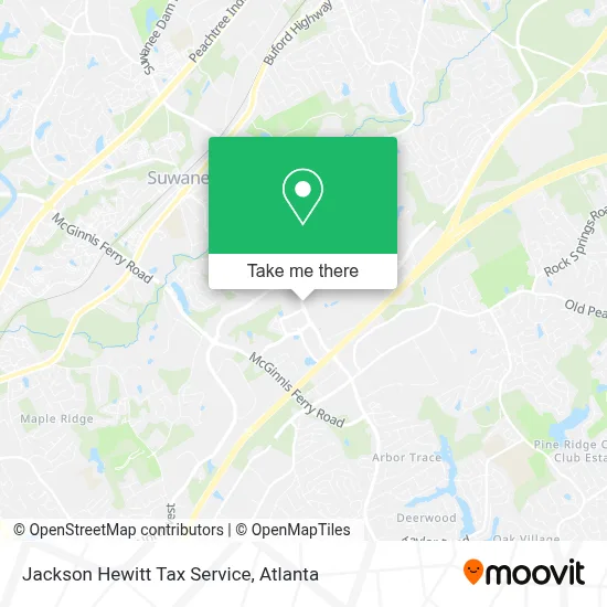 Jackson Hewitt Tax Service map