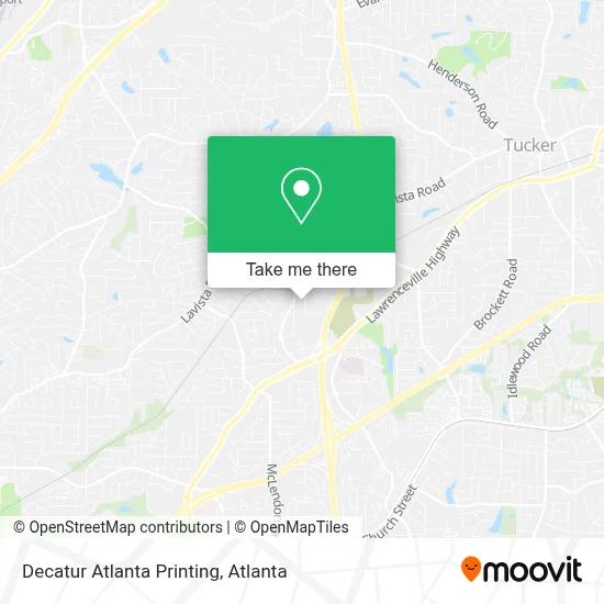 Decatur Atlanta Printing map