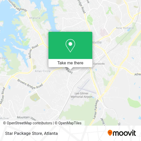Star Package Store map