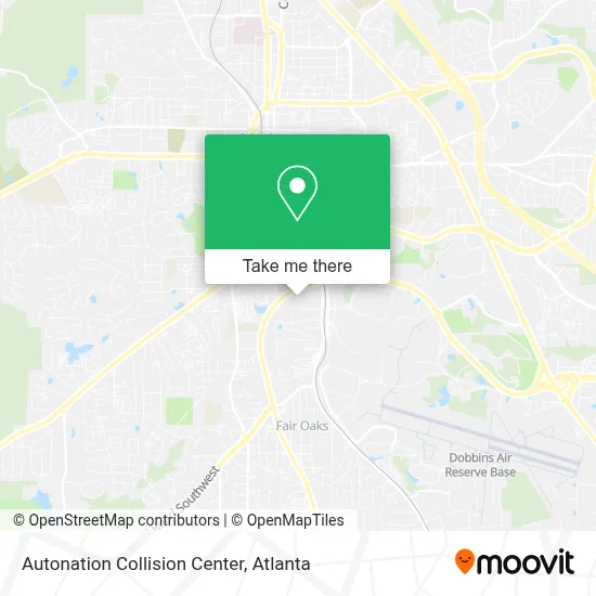 Autonation Collision Center map