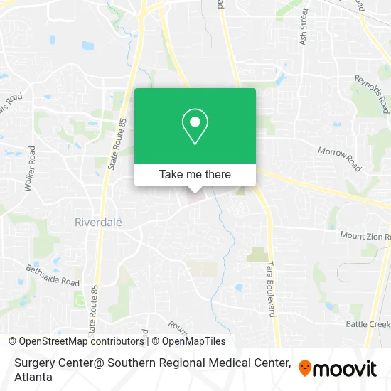 Surgery Center@ Southern Regional Medical Center map