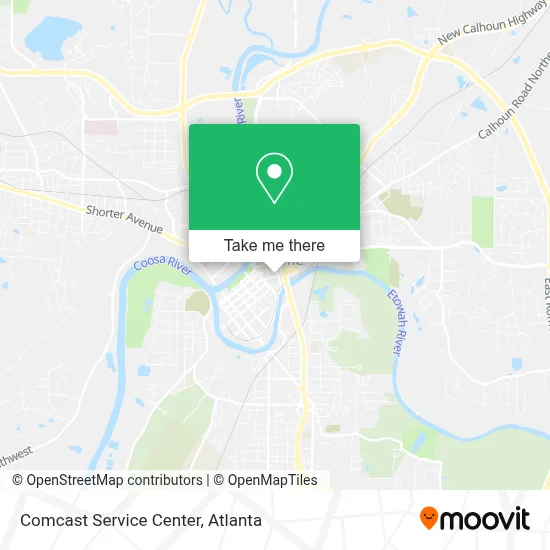 Comcast Service Center map