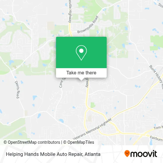 Helping Hands Mobile Auto Repair map