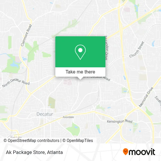 Ak Package Store map