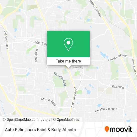 Auto Refinishers Paint & Body map