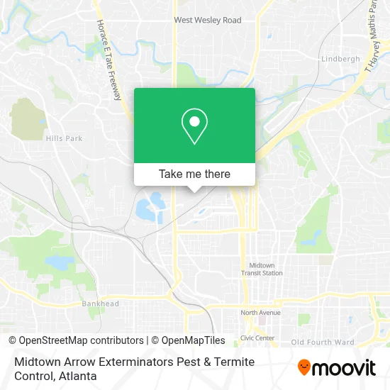 Midtown Arrow Exterminators Pest & Termite Control map