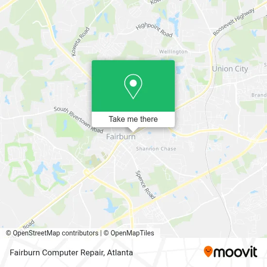Fairburn Computer Repair map