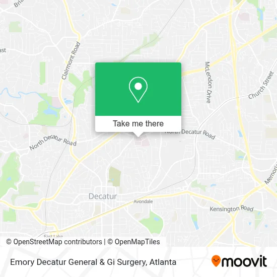 Emory Decatur General & Gi Surgery map