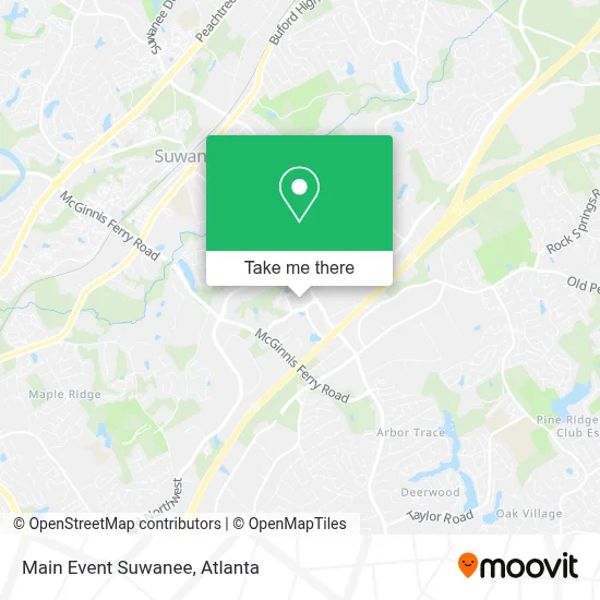 Main Event Suwanee map