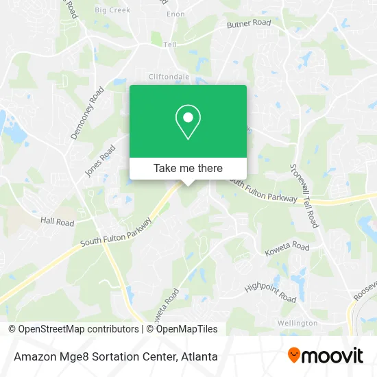Amazon Mge8 Sortation Center map