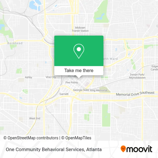 One Community Behavioral Services map