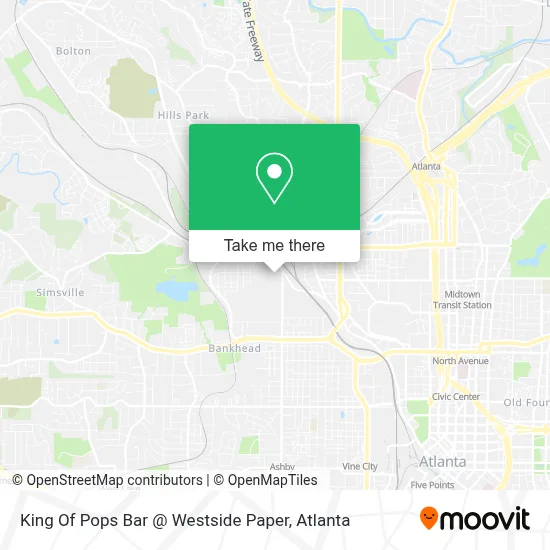King Of Pops Bar @ Westside Paper map