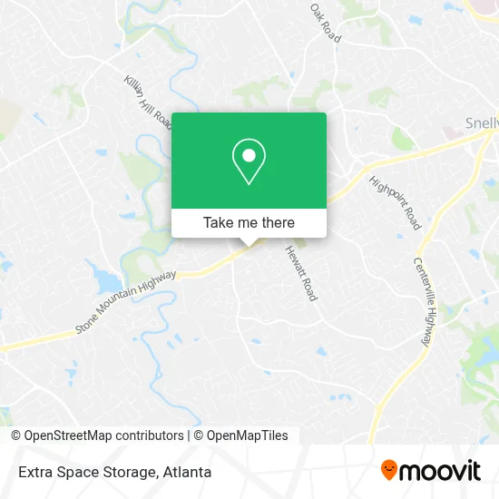 Extra Space Storage map