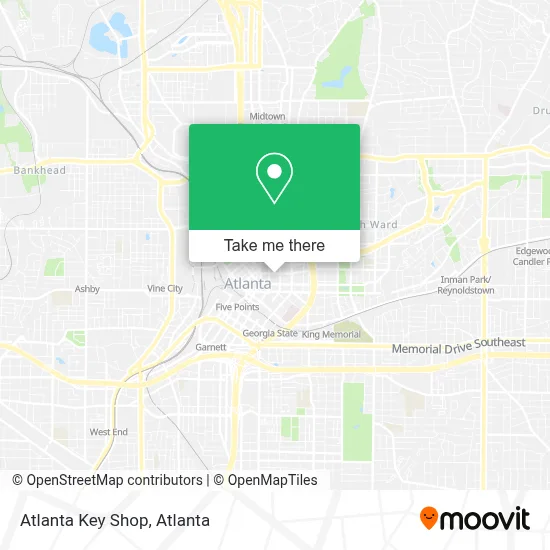 Atlanta Key Shop map