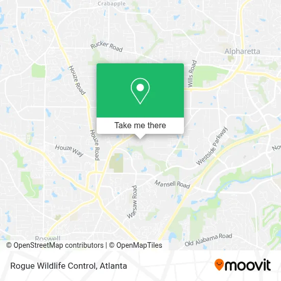 Rogue Wildlife Control map