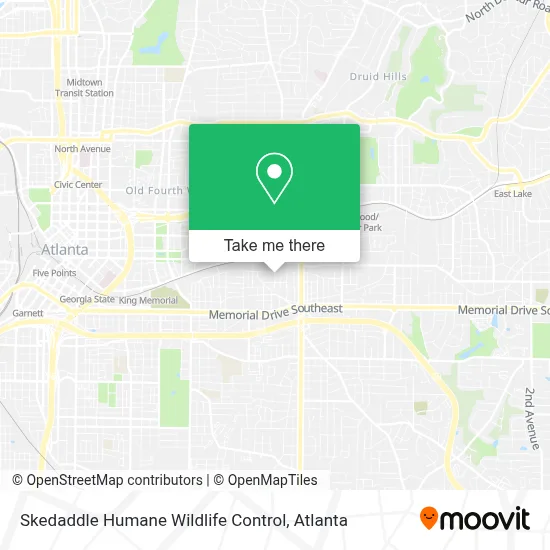 Skedaddle Humane Wildlife Control map