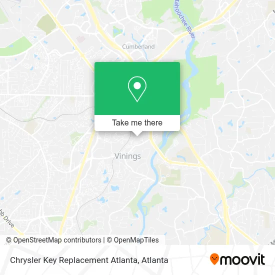 Chrysler Key Replacement Atlanta map