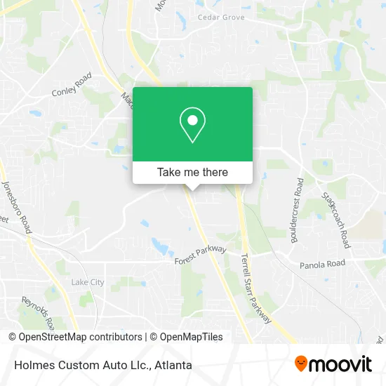 Holmes Custom Auto Llc. map