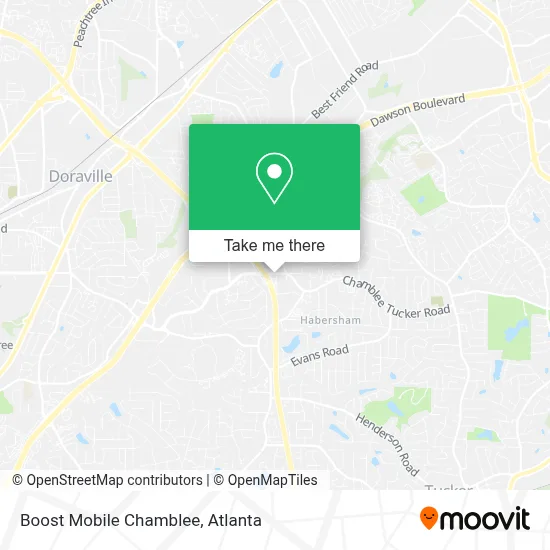 Boost Mobile Chamblee map