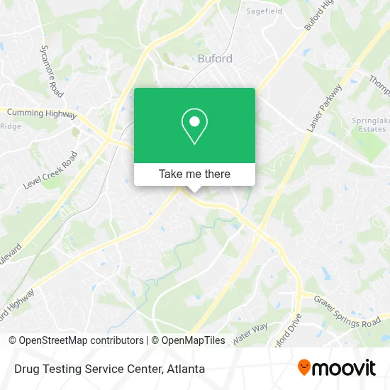 Drug Testing Service Center map