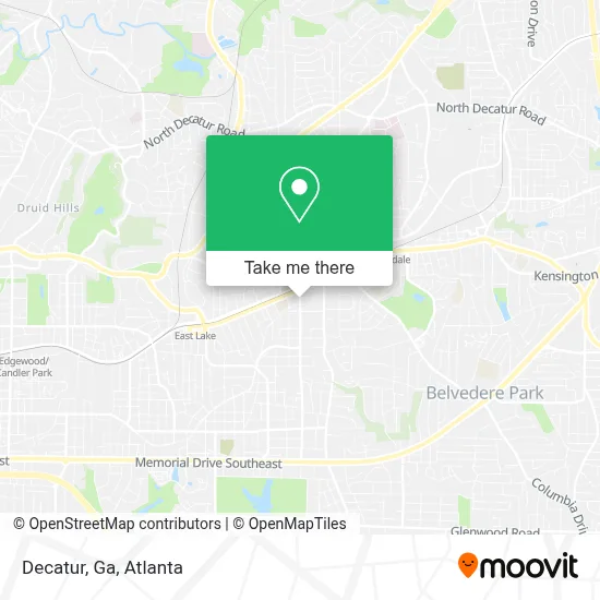 Decatur, Ga map