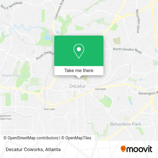 Decatur Coworks map