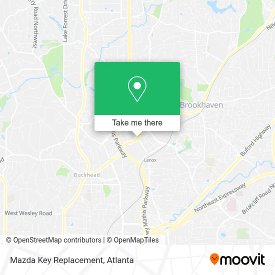 Mazda Key Replacement map