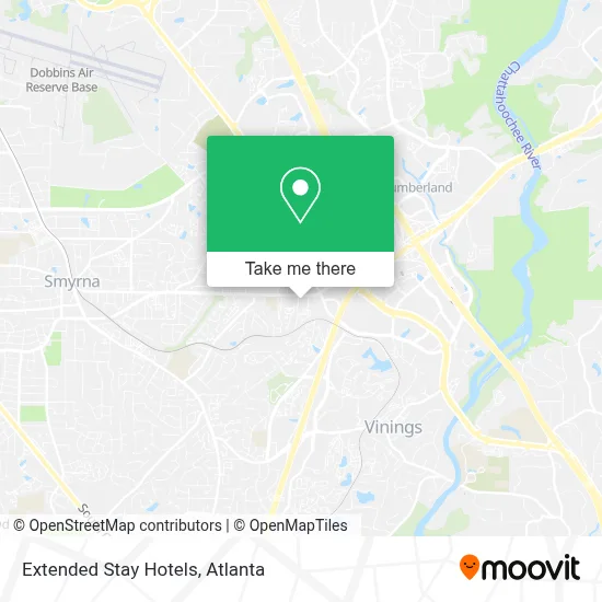 Extended Stay Hotels map