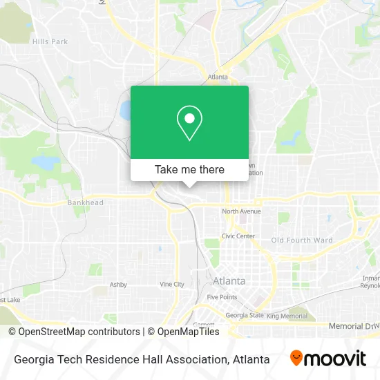 Georgia Tech Residence Hall Association map