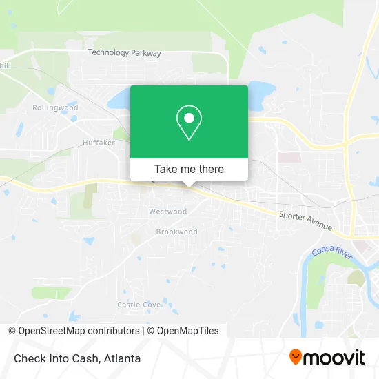 Check Into Cash map