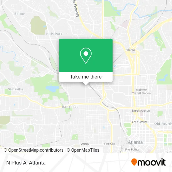 N Plus A map