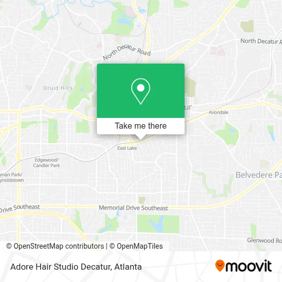 Adore Hair Studio Decatur map