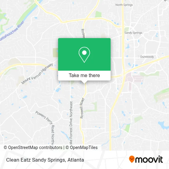 Clean Eatz Sandy Springs map