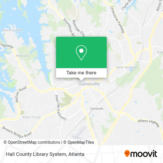 Hall County Library System map
