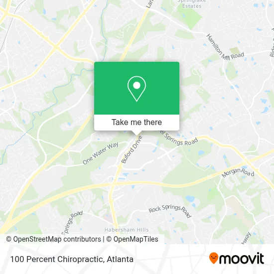 100 Percent Chiropractic map