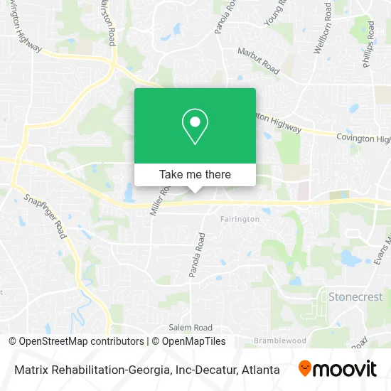 Matrix Rehabilitation-Georgia, Inc-Decatur map