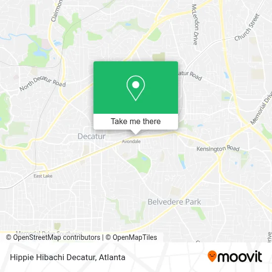 Hippie Hibachi Decatur map