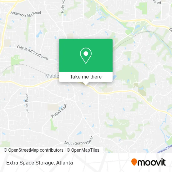 Extra Space Storage map