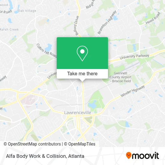 Alfa Body Work & Collision map