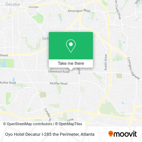 Oyo Hotel Decatur I-285 the Perimeter map