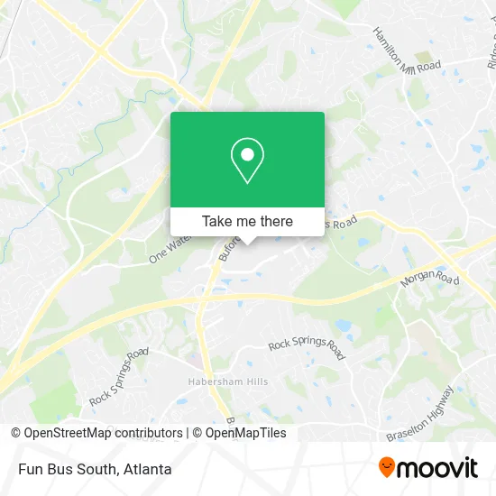 Fun Bus South map