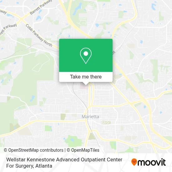 Wellstar Kennestone Advanced Outpatient Center For Surgery map