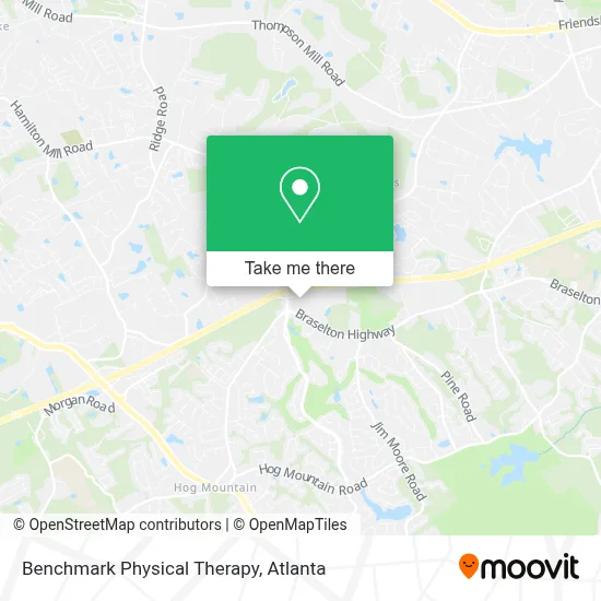 Benchmark Physical Therapy map
