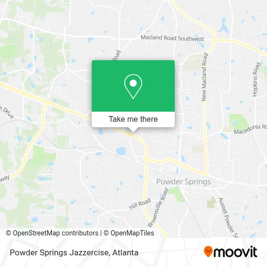 Powder Springs Jazzercise map