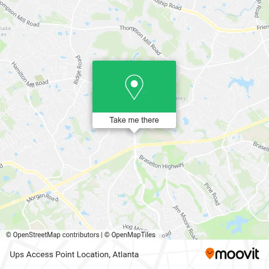 Ups Access Point Location map