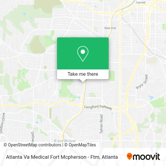 Atlanta Va Medical Fort Mcpherson - Ftm map