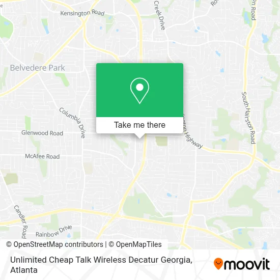 Unlimited Cheap Talk Wireless Decatur Georgia map
