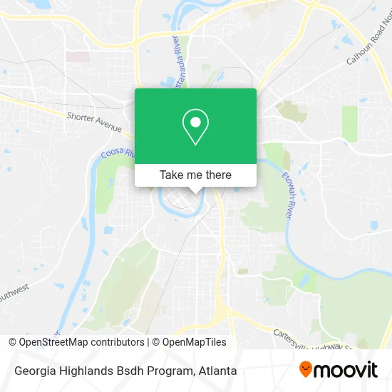 Georgia Highlands Bsdh Program map