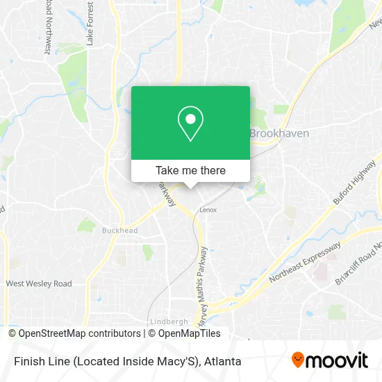 Finish Line (Located Inside Macy'S) map