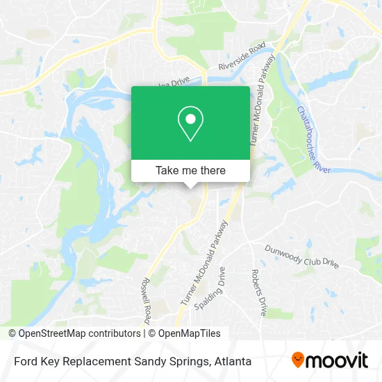 Ford Key Replacement Sandy Springs map